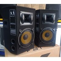 LM-08B COPPIA CASSE ACUSTICHE AUDIO AMPLIFICATE ATTIVE KARAOKE BLUETOOTH USB SD MP3 Radio FM
