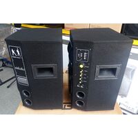 LM-08B COPPIA CASSE ACUSTICHE AUDIO AMPLIFICATE ATTIVE KARAOKE BLUETOOTH USB SD MP3 Radio FM
