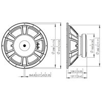 LaVoce WSF122.50-4 Woofer Altoparlante  300mm 12" (12 pollici) 500W 4 Ohm
