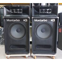 Montarbo 450A Coppia Casse Amplificate Attive Vintage