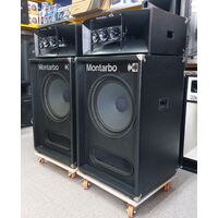 Montarbo 450A Coppia Casse Amplificate Attive Vintage