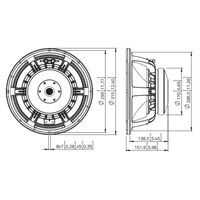 LaVoce Italiana WAF122.50 Woofer Altoparlante 300mm 12"  (12 pollici) 700W 8 Ohm