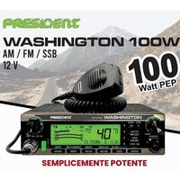 President Washington 100W Ricetrasmettitore Radio CB Radioamatoriale HF 10m/12m