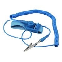 Braccialetto Antistatico Bracciale da Polso Cinturino Morsetto Azzurro Qualità