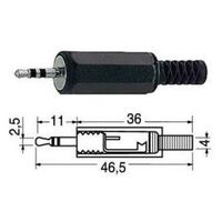 Spina JACK 2,5mm STEREO Volante Connettore spinotto spina maschio 2,5mm