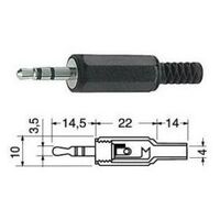 Spina JACK 3,5mm STEREO Volante Connettore spinotto spina maschio 3,5mm