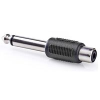 Connettore adattatore riduttore audio mono Maschio da 6,35 mm a Femmina RCA