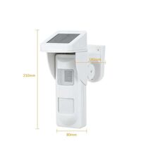 Sensore movimento PIR solare con sistema sonoro e flash LED