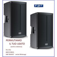 FBT X-lite 112A V2 + COVER XL-C12 Coppia Casse Amplificate Attive Professionali 12" 3000W Bluetooth 5.0