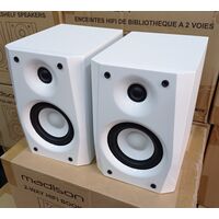 Madison MAD-4WH Diffusori da Scaffale Coppia Casse Acustiche 60W 4 Ohm Bianche