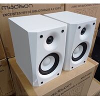 Madison MAD-4WH Diffusori da Scaffale Coppia Casse Acustiche 60W 4 Ohm Bianche