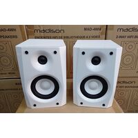 Madison MAD-4WH Diffusori da Scaffale Coppia Casse Acustiche 60W 4 Ohm Bianche