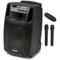 Audiodesign Pro M2 12W/L Cassa Attiva 12" 450w A Batteria Bluetooth USB MP3 + 2 Microfoni WI-FI UHF