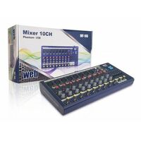 Mixer Audio Passivo 10 canali MP3 USB Effetto Echo Delay + Equalizzatore