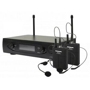 Eikon WM101DH Radio Microfoni Wireless UHF Doppio Archetto 2 Antenne + Display