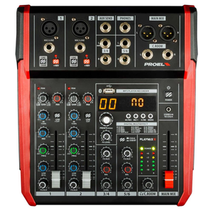 PROEL PLAYMIX6 Mixer Audio con DSP Multi Effetti 6 Canali