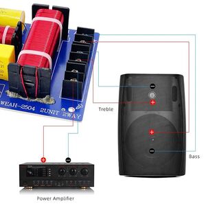 WEAH 2504 Filtro Crossover per Casse Acustiche 2 vie 160W 4~8 Ohm