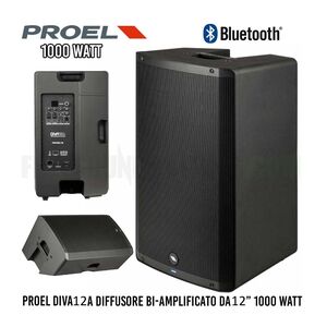 Proel Diva 12A Cassa Amplificata Attiva Diffusore Professionale 12" Bluetooth