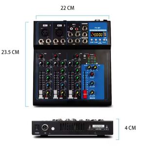 F4-BT Mixer Audio Passivo 4 canali MP3 USB Bluetooth + Effetto Echo Delay