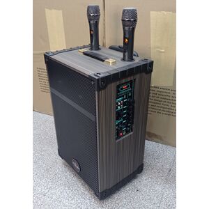 Winford D-12 Cassa acustica portatile ricaricabile trolley Professionale 12" 80W Bluetooth/SD/USB in Legno