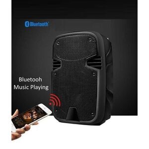 Coppia Casse Acustiche Amplificate Attive Karaoke Bluetooth Audio USB SD MP3 Radio FM