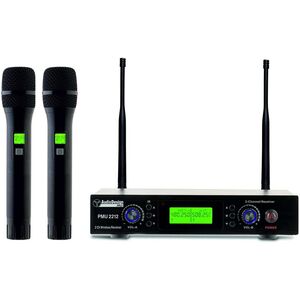 AudioDesign Pro PMU 2212 Sistema Radiomicrofono Wireless Professionale 100 +  100 Ch Uhf Con 2 Microfoni
