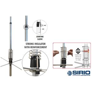 ANTENNA CB SIRIO MONSOON 5/8 TARABILE ALLA BASE 26 - 30 MHz 3000W CW