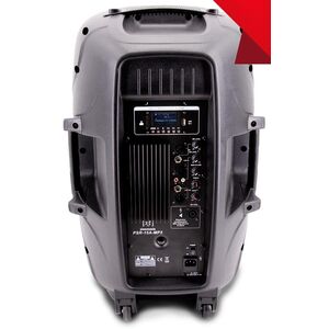 SINEXTESIS PSR15A-Mp3 Diffusore Attivo 500W 15″ con Display LCD, Player Mp3 (USB/SD), Radio FM Bluetooth e Telecomando