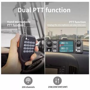 IC-980 PRO Mini Radio Veicolare Dual Band 144/430 MHZ 25W