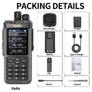 IRADIO UV-98 PLUS Radio Palmare Air Band 10W Cross-Band Repeater RX HF SSB