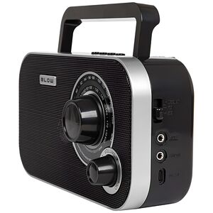 BLOW RA 12 RADIO ANALOGICA PORTATILE AM/FM NERA E ARGENTO