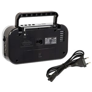 BLOW RA 12 RADIO ANALOGICA PORTATILE AM/FM NERA E ARGENTO