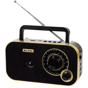 BLOW RA 12 RADIO ANALOGICA PORTATILE AM/FM NERA E ORO