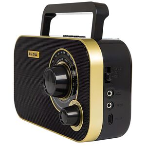 BLOW RA 12 RADIO ANALOGICA PORTATILE AM/FM NERA E ORO