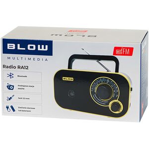 BLOW RA 12 RADIO ANALOGICA PORTATILE AM/FM NERA E ORO