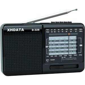 XHDATA D-328 ITALIA Mini Radio Portatile Ricaricabile Multibanda TF Card MP3 Player FM AM SW Full Band