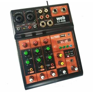 Mixer Audio Passivo 3 canali MP3 USB Effetto Echo Delay Effetti + Bluetooth