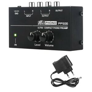 PP500 Preamplificatore per Collegare Giradischi Phono a Aux IN Line CD senza distorsio