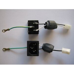 CONNETTORE ALIMENTAZIONE AC IEC-320-C14 PRESA 10A MASCHIO DA PANNELLO + FILTRO