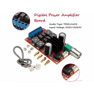 Amplificatore Audio Stereo 50W + 50W 24V DC - PCB BOARD Classe D