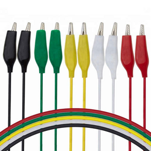 cavi con pinze a coccodrillo colorati set 10 pez. cavetti per ponticelli arduino