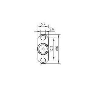 RTL-SDR connettore femmina SMA flangia da pannello - 2 fori