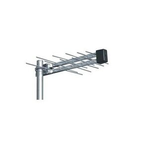 KIT ANTENNA TV DIGITALE UHF MINI + AMPLIFICATORE + ALIMENTATORE TETTO - BALCONE