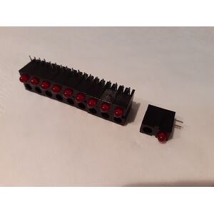 Barra 10 Led componibile - diodo Led 3mm Rosso