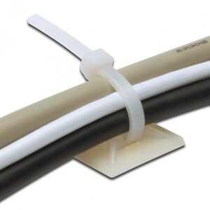 Passante Adesivo Reggi Cavi 30x30mm per Fascette 10 Pz