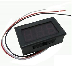 Voltmetro digitale display led rosso DC 0-30V 3 fili