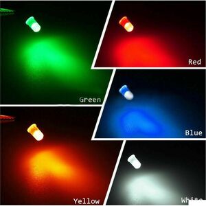 Kit diodi led 5mm 500pz 5 colori