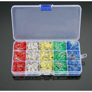 Kit diodi led 5mm 500pz 5 colori