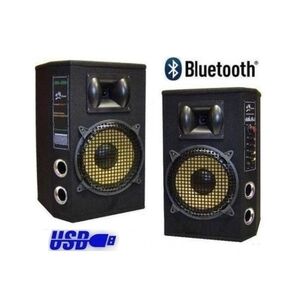K-LM10 KIT AUDIO KARAOKE CASSE ATTIVE BLUETOOTH USB MP3 + MICROFONI WIRELESS