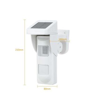 Sensore movimento PIR solare con sistema sonoro e flash LED